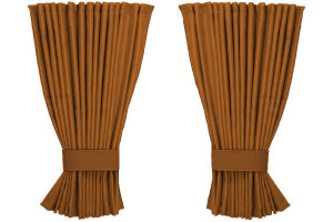 van suede-look pane curtains I 4-piece I heavily blackout I double processed
