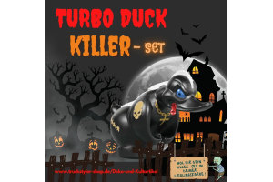 Set di adesivi per Anatra di gomma, Turbo Duck cult duck nero set 3 (KILLER)
