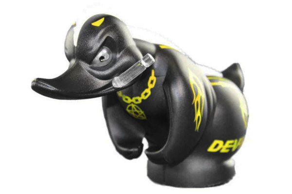 Klistermärkeset för Rubber Duck, Turbo Duck cult duck neongul set 7 (DEVIL)