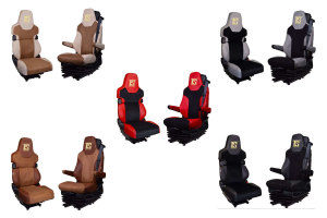 Suitable for MAN*: TGX EURO6 I TGS EURO6 I TGM EURO6 I TGL EURO6 (2020-...) - faux leatherette Oldschool - seat covers 