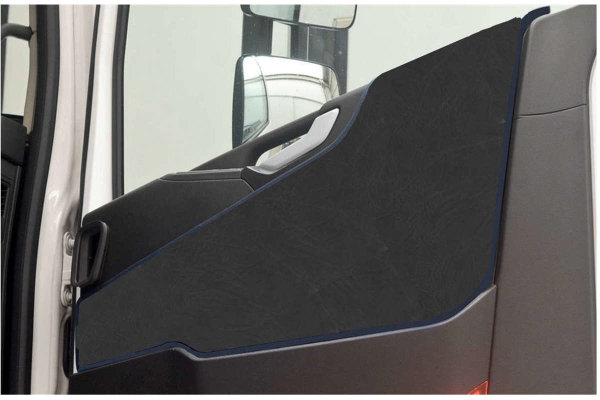 Suitable for Volvo*: FH4 I FH5 (2013-...) - Imitation leather Oldschool I Door panel I anthracite-black