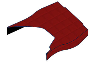 Suitable for Ford*: F-Max (2020-...) ClassicLine leatherette engine tunnel cover red without logo