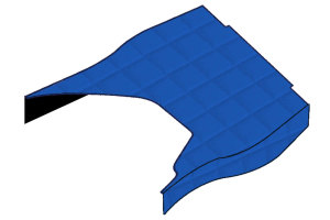 Adatto per Ford*: F-Max (2020-...) Copri tunnel motore ClassicLine in similpelle azzurro senza logo