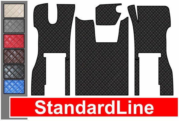 Passend für Scania*: R (2016-...) Standard Line Komplettset Fußmatten & Motortunnel - Automatik