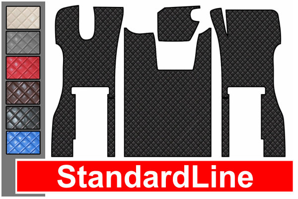 Geschikt voor Scania*: R (2016-...) Standard Line complete set vloermatten & motortunnel - automatisch