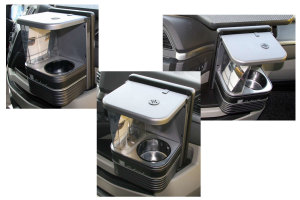 Fits for MAN*: TGX EURO6 (2021-...) - Coffee machine table I design black