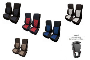 Fits for DAF*: XF I XG I XG+ EURO6 (2021-...) Old Style Professional Seat Covers