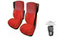 Lämplig för DAF*: XF I XG I XG+ EURO6 (2021-...) - Extreme Professional sittklädsel Mod. Z I fällbara I med bord röda utan logotyp