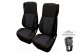 Passend für DAF*: XF I XG I XG+ EURO6 (2021-...) Old Style Professional-Sitzbezüge Mod. Z I klappbar I mit Tisch Schwarz ohne Logo
