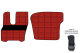 Suitable for DAF*: XF I XG I XG+ EURO6 (2021-...) I ClassicLine-floor mats set Mod. H red without logo