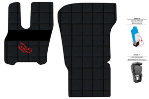 Suitable for DAF*: XF I XG I XG+ EURO6 (2021-...) I ClassicLine-floor mats set Mod. V , Z  black with logo