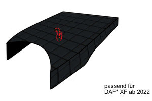 Adatto per DAF*: ClassicLine tunnel motore XF (2021-...) Nero con logo