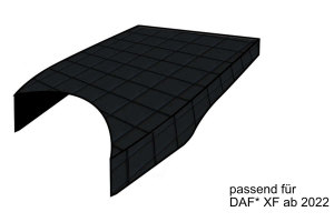 Adatto per DAF*: ClassicLine tunnel motore XF (2021-...) Nero senza logo