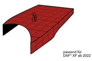 Adatto per DAF*: ClassicLine tunnel motore XF (2021-...) Rosso con logo