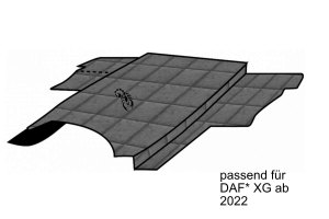 Passend für DAF*: ClassicLine-Motortunnel XG (2021-...) Grau mit Logo
