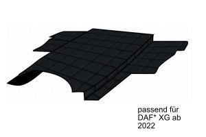 Adatto per DAF*: ClassicLine tunnel motore XG (2021-...) Nero senza logo