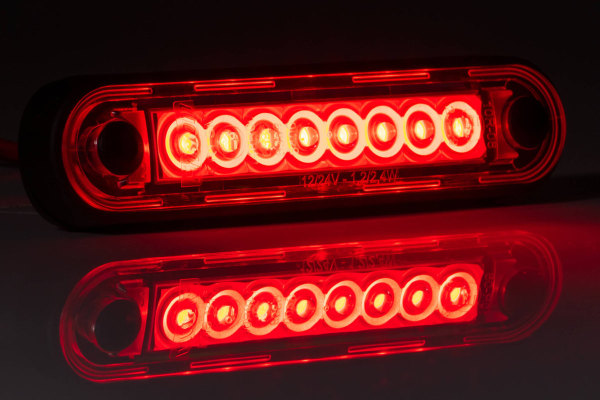 LED-markeringsverlichting Slim2 lang rood