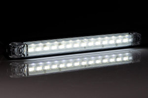 LED Begrenzungsleuchte mit 14 LED Modulen wei&szlig;