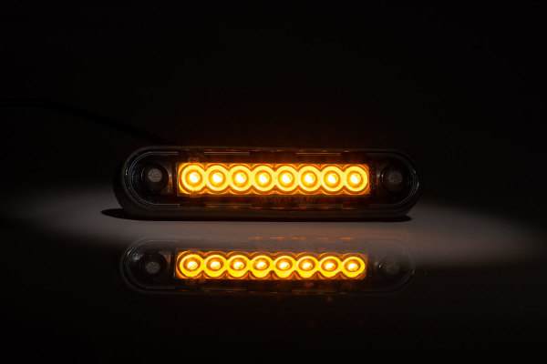 LED-sidomarkeringsljus Slim2 Dark Night orange lång version 12-24V Multivolt