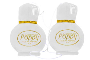 Original Poppy Plush Bottles in Fuzzy Dice Cube Design