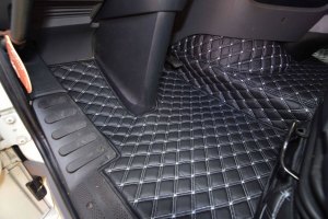 Set 2 L+R Blu Pannello Porta Tappetini Eco Pelle per DAF XF 106 2014-2021 Truck