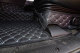 Passend für DAF*: XF 106 (2013-2022) Fußmattenset + Sitzsockelverkleidung DiamondStyle für Webasto Standheizung schwarz-weiß