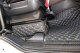 Passend für DAF*: XF 106 (2013-2022) Fußmattenset + Sitzsockelverkleidung DiamondStyle für Webasto Standheizung schwarz-weiß