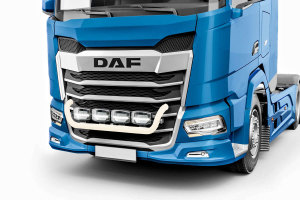 Suitable for DAF*: XF, XG, XG+ (2021-...) Stainless steel headlight bar below