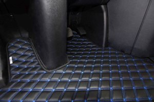 Geschikt voor Mercedes*: Actros MP4, MP5 2500mm kunstleren vloer DiamondStyle blauw Luchtgeveerde passagiersstoel