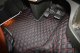Suitable for Volvo*: FH4, FH5 (2013-...) floor mat set + seat base trim DiamondStyle  black-red