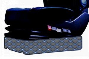 Passend f&uuml;r Ford*: F-Max (2020-...) Bodenmatten &amp; Sitzsockel DiamondStyle blau