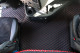 Passend für Ford*: F-Max (2020-...) Bodenmatten & Sitzsockel DiamondStyle rot