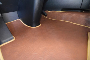 Suitable for Ford*: F-Max (2020-...) imitation leather oldschool floor color grizzly I binding beige