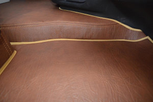 Suitable for Ford*: F-Max (2020-...) imitation leather oldschool floor color grizzly I binding beige