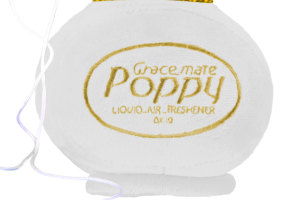Bottiglie di peluche originali Poppy con design a dadi sfocati Bianco