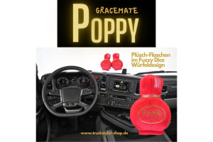 Original Poppy plyschflaskor i fuzzy t&auml;rningsdesign r&ouml;d