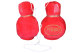 Original Poppy plyschflaskor i fuzzy tärningsdesign röd