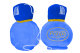 Original Poppy Plush Bottles in Fuzzy Dice Cube Design Blue
