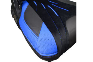 Suitable for Mercedes*: Actros MP4 I MP5 (2011-...) DiamondStyle seat covers passenger seat not pneumatic blue