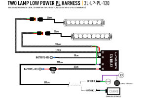 LazerLamps Kabelsatz f&uuml;r Scheinwerfer mit Positionslicht f&uuml;r 2 Scheinwerfer