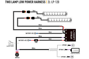 LazerLamps Kabelsatz F&uuml;r Scheinwerfer ohne Positionslicht f&uuml;r 2 Scheinwerfer