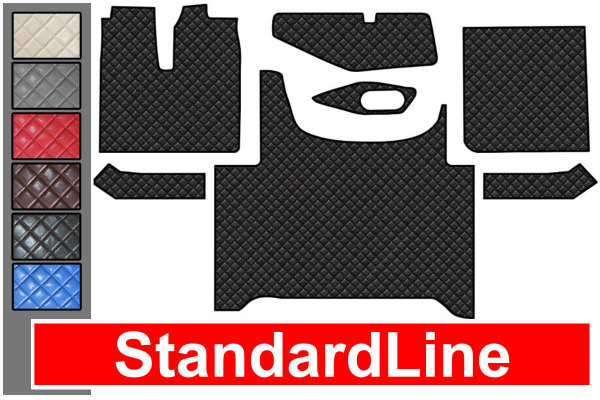Suitable for MAN*: TGX EURO6 (2020-...) StandardLine floor mat set automatic with 2 drawers