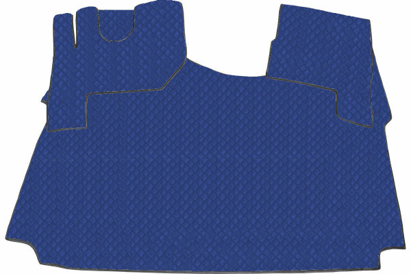 Suitable for Renault*: T-Series (2013-...) Automatic - StandardLine Leatherette - Floor Mats and Engine Tunnel air-suspended, high motor tunnel blue