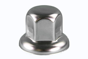 1x Hjulmutterlock i rostfritt st&aring;l f&ouml;r f&auml;lgcentreringsring 32mm eller 33mm