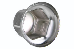 1x Stainless steel wheel nut cover cap for rim centring ring 32mm or 33mm