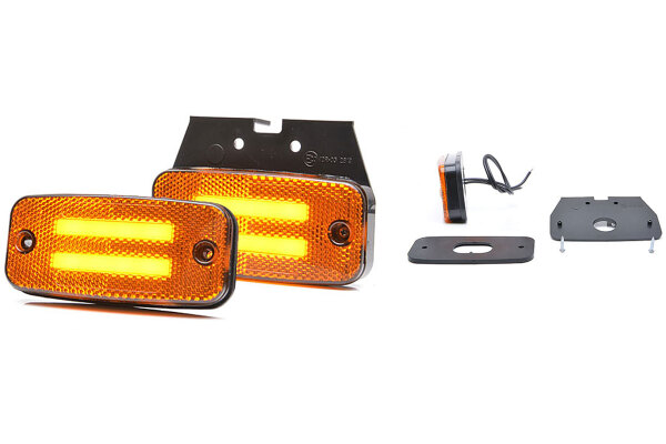 LED zijmarkeringslicht 12-24V oranje 2 LED-strips (ADR-versie)