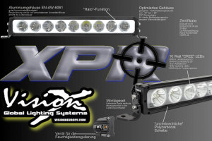 Vision-X XPR Halo auxiliary headlights Straight version 292,2mm