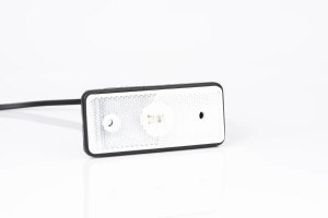 LED Begrenzungsleuchte 12-24V wei&szlig; mit Kabel 2x0,75mm