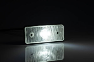 LED marker light 12-24V white with cable 2x0,75mm