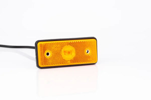LED-sidomarkeringslampa 12-24V orange med kabel 2x0,75mm